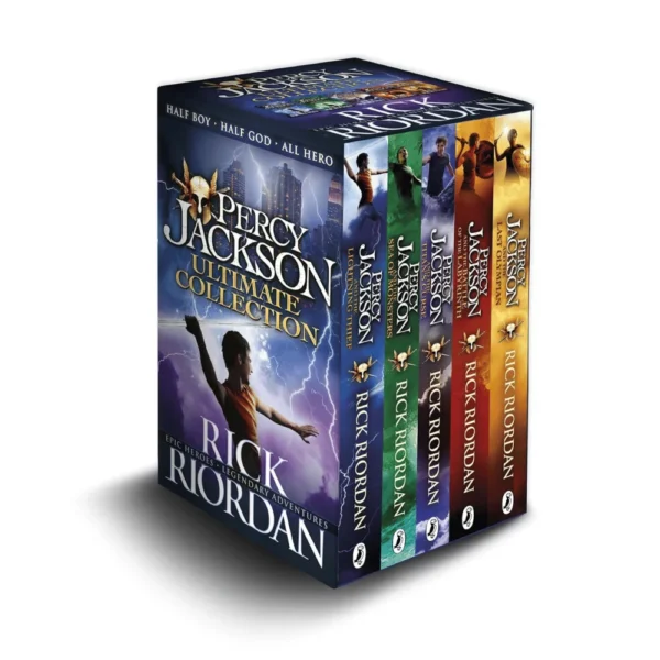 RICK-RIORDAN-PERCY-JACKSON-ULTIMATE-COLLECTION- RICK RIORDAN: PERCY JACKSON ULTIMATE COLLECTION ? The Lightning Thief, Sea of Monsters, Titan's Curse, Battle of the Labyrinth & Last Olympian | Epic Greek Mythology Adventure Series